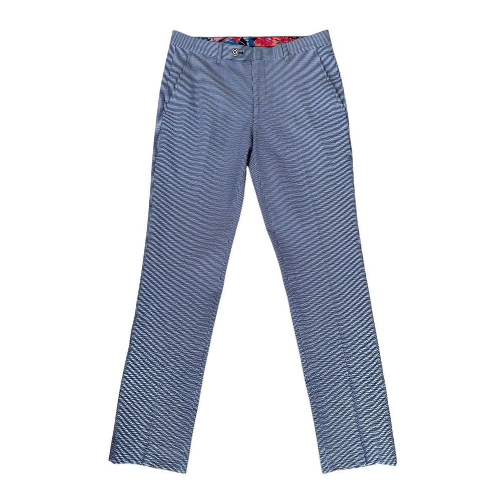 Paisley & Gray Mens Blue on Blue Striped Seersucker Pants Size 29 x 32 - Preppy